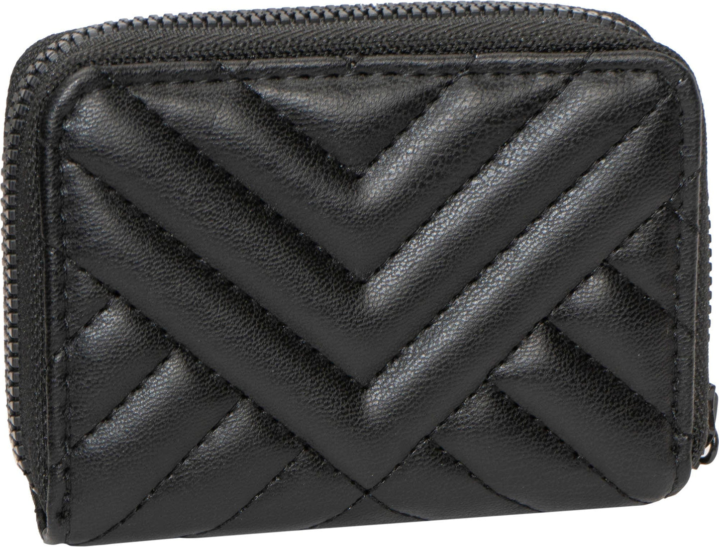 Rebecca & Rifka Smooth Abstract Chevron Tubular Quilt Medallion Zip Accordion Wallet