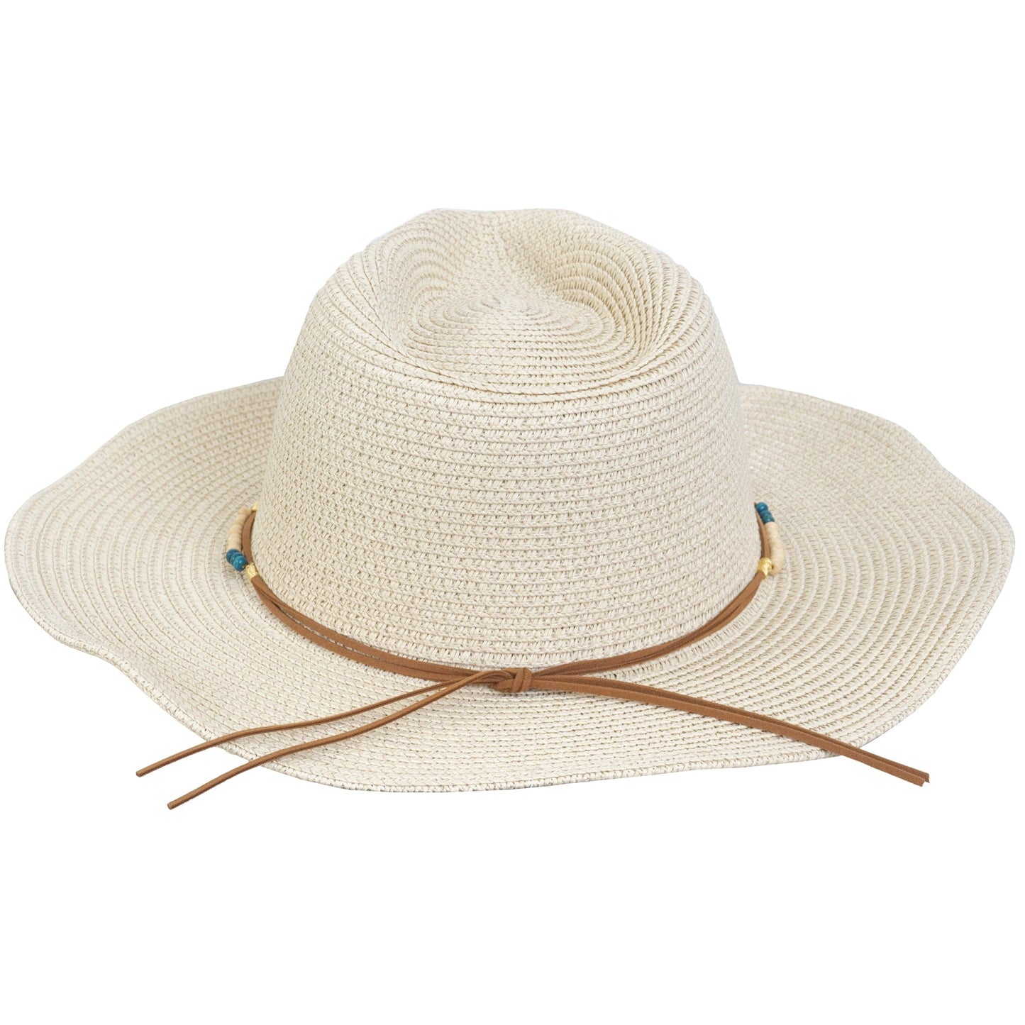 Magid Beaded Macrame Straw Cowboy Hat