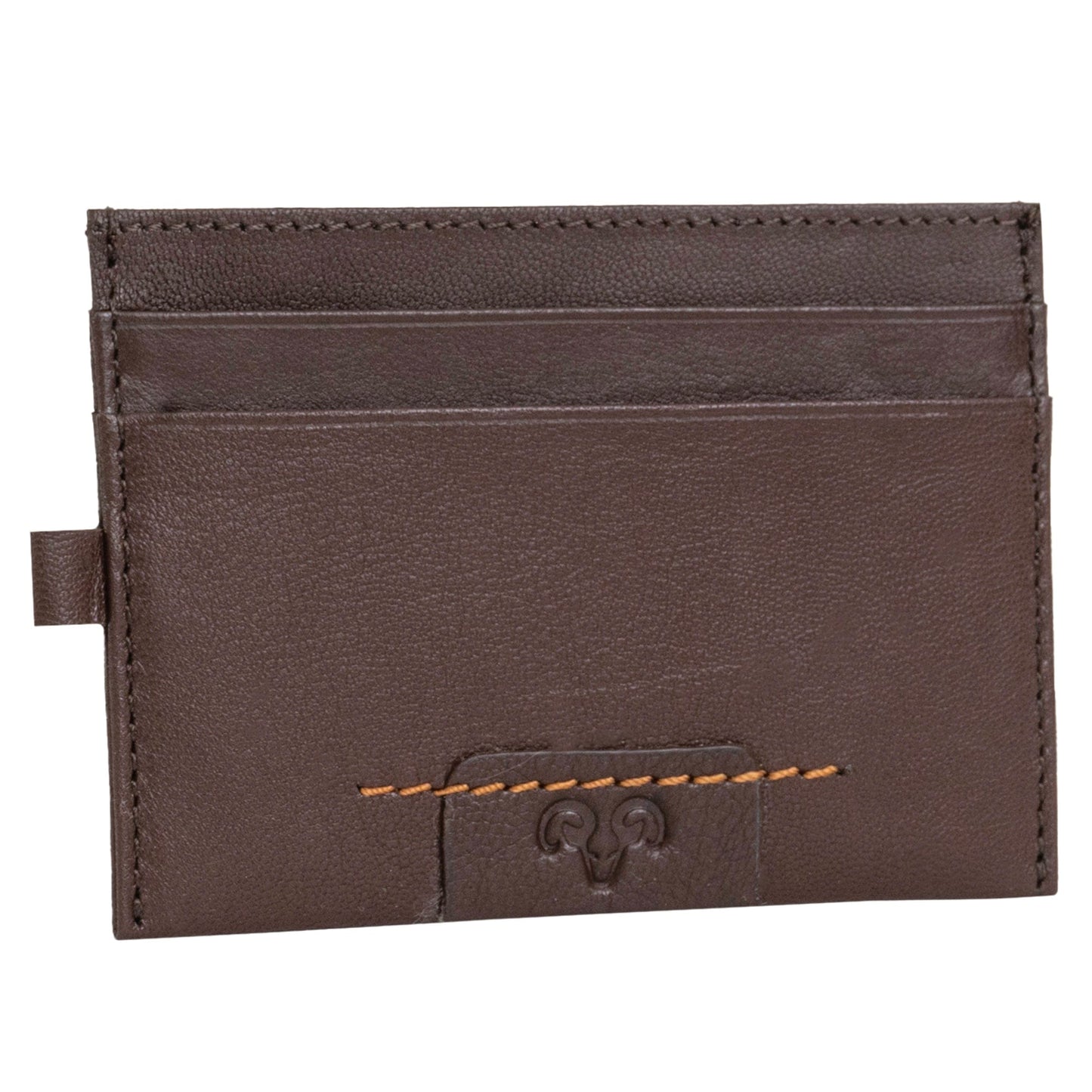 Jack Abrahams Goat Nappa Leather Card Case Minimalist Wallet Black