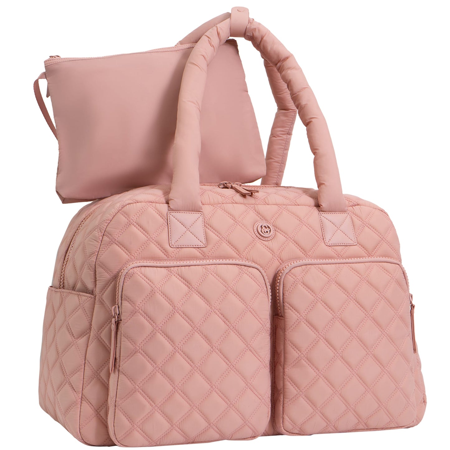 Joan & David Two Pocket Diamond Quilted 22 in. Duffel Bag