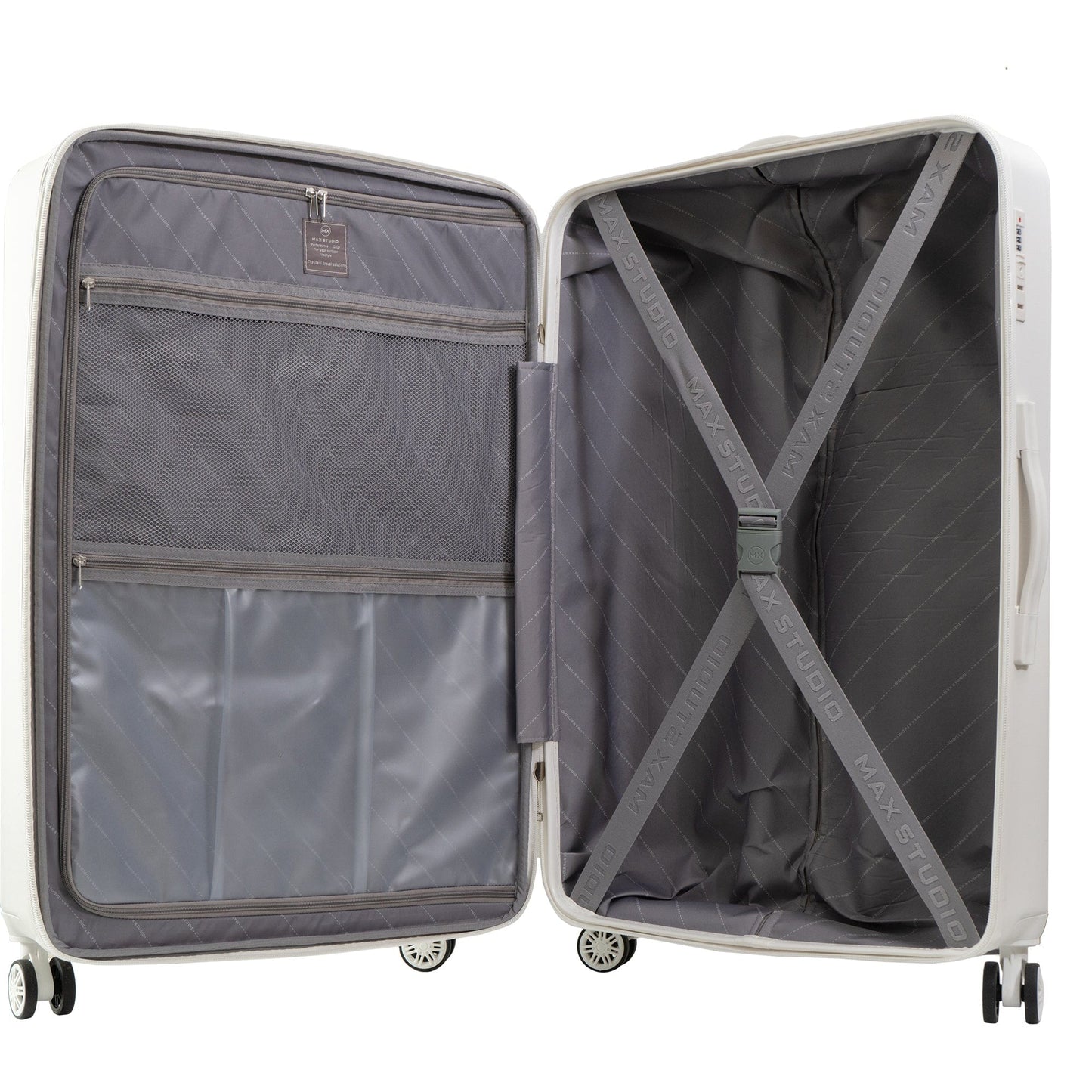 Max Studio The Square Embossed ABS 2-Piece Hard-Sided Luggage Set