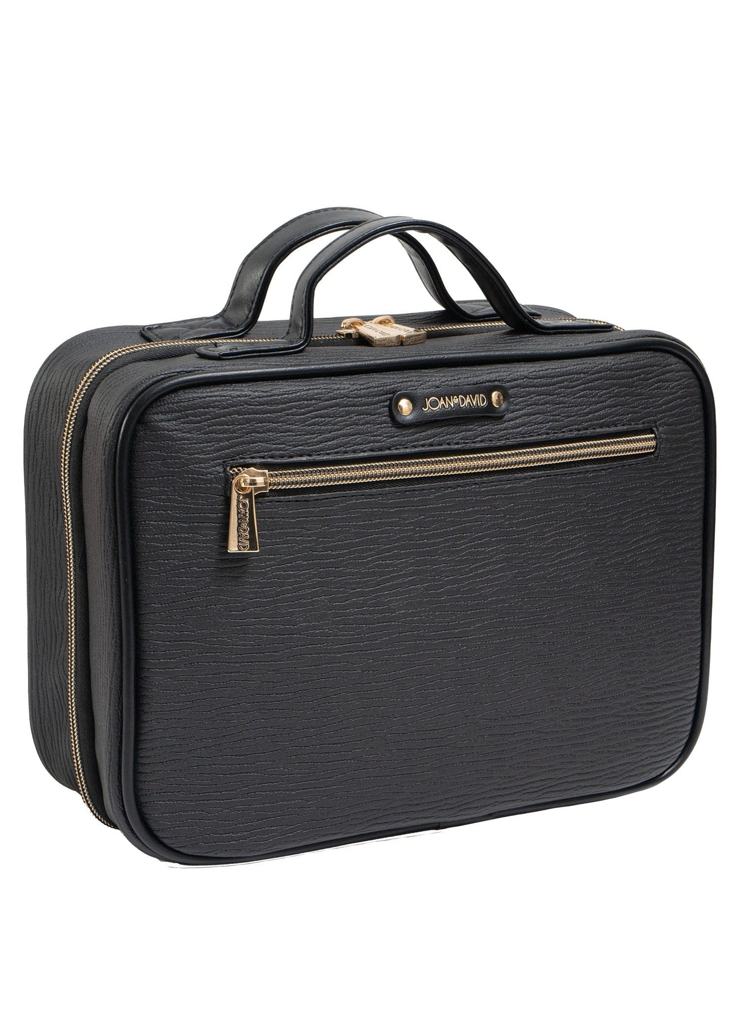 Joan & David Double Handle Textured Hanging Toiletry Case