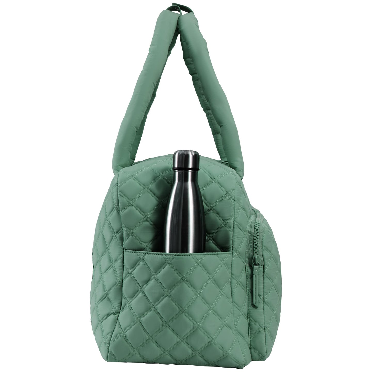 Joan & David Two Pocket Diamond Quilted 22 in. Duffel Bag