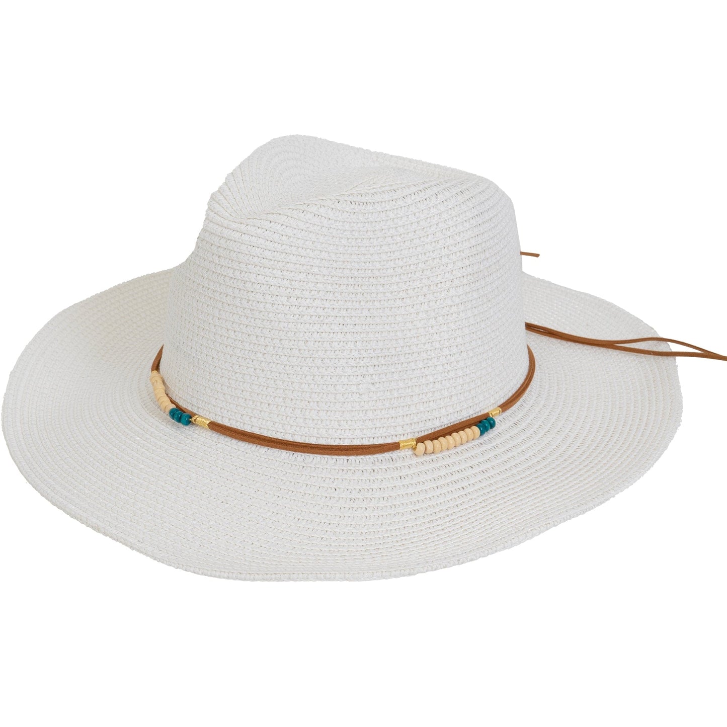Magid Beaded Macrame Straw Cowboy Hat