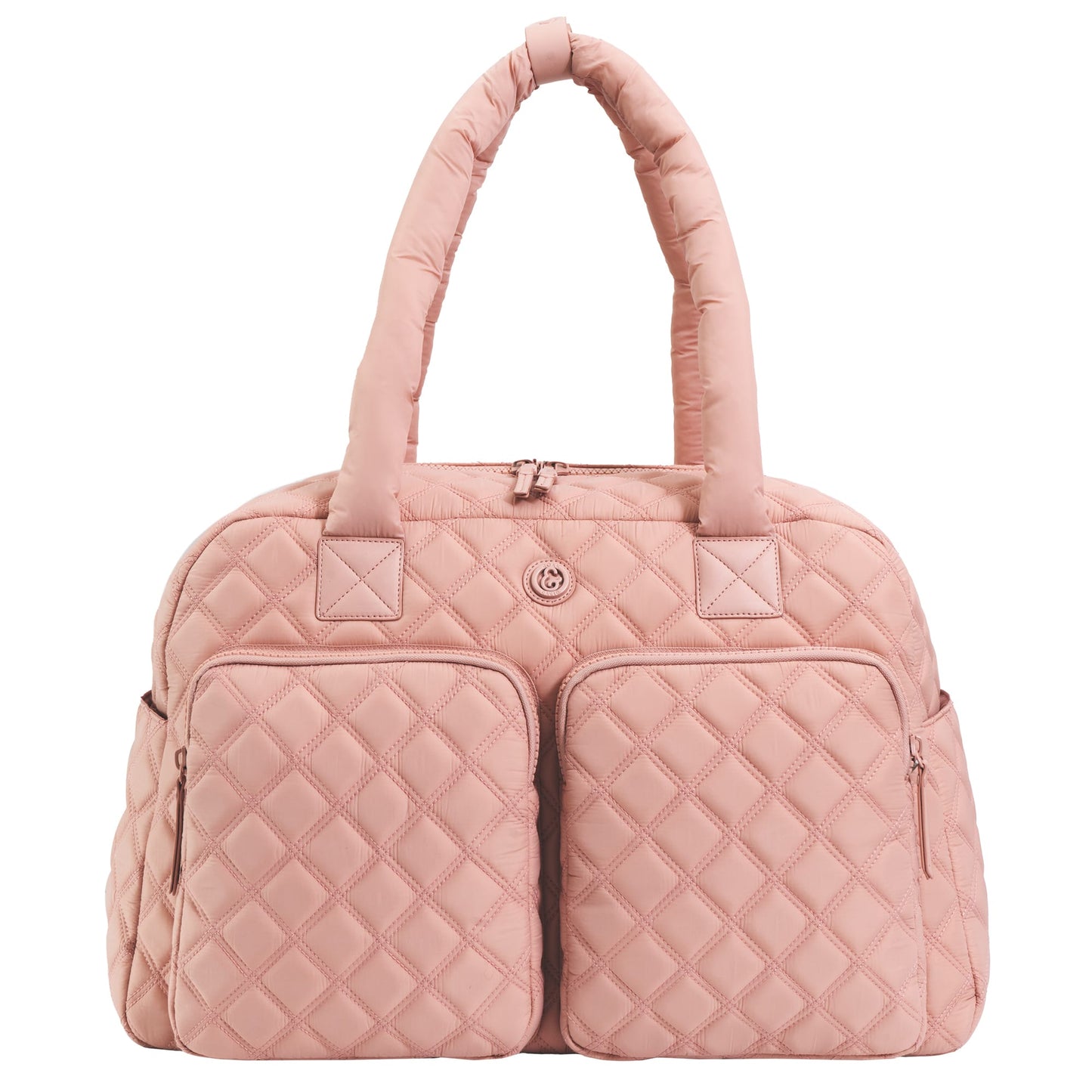 Joan & David Two Pocket Diamond Quilted 22 in. Duffel Bag