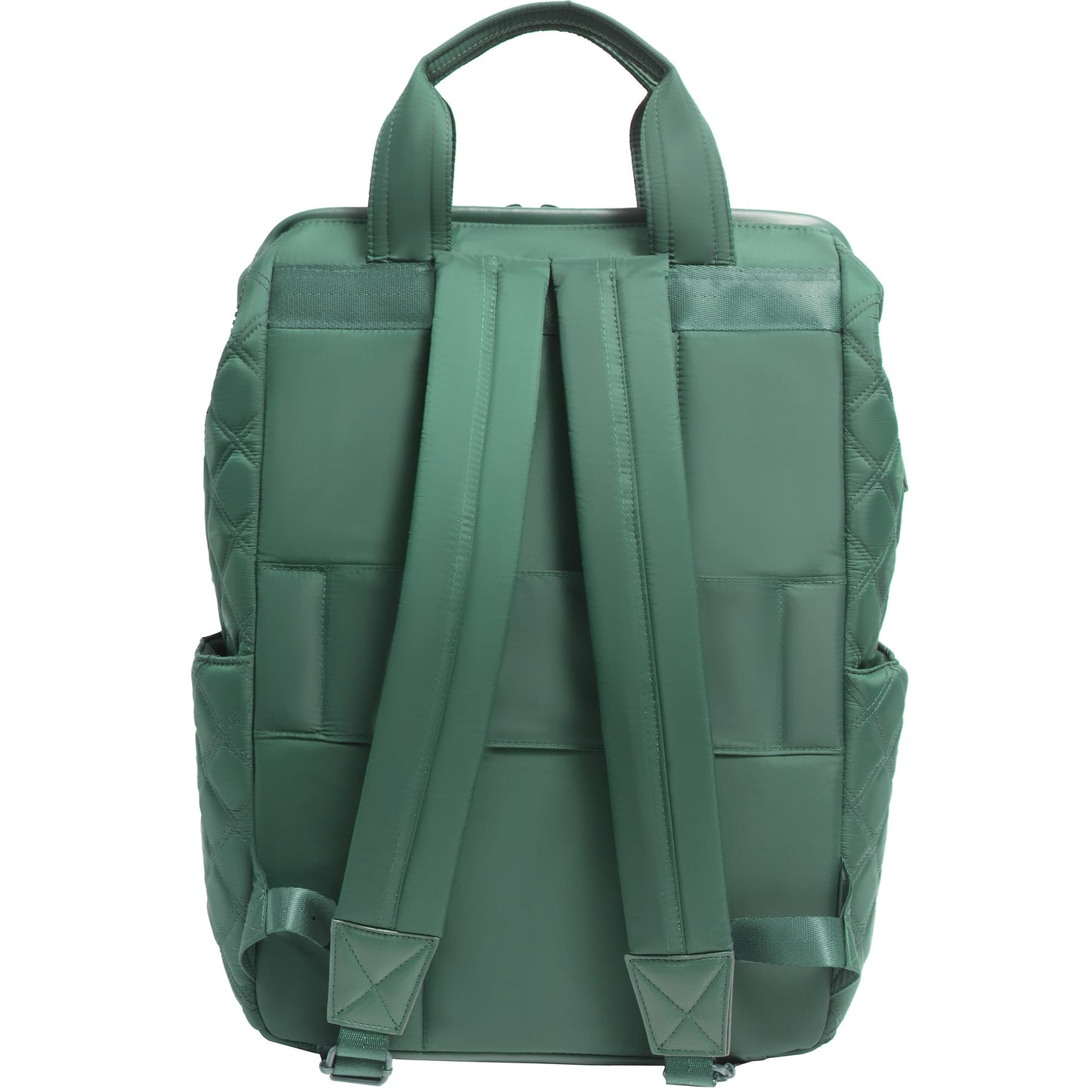 Joan & David Diamond Quilted Puffer Nylon Square Laptop Backpack