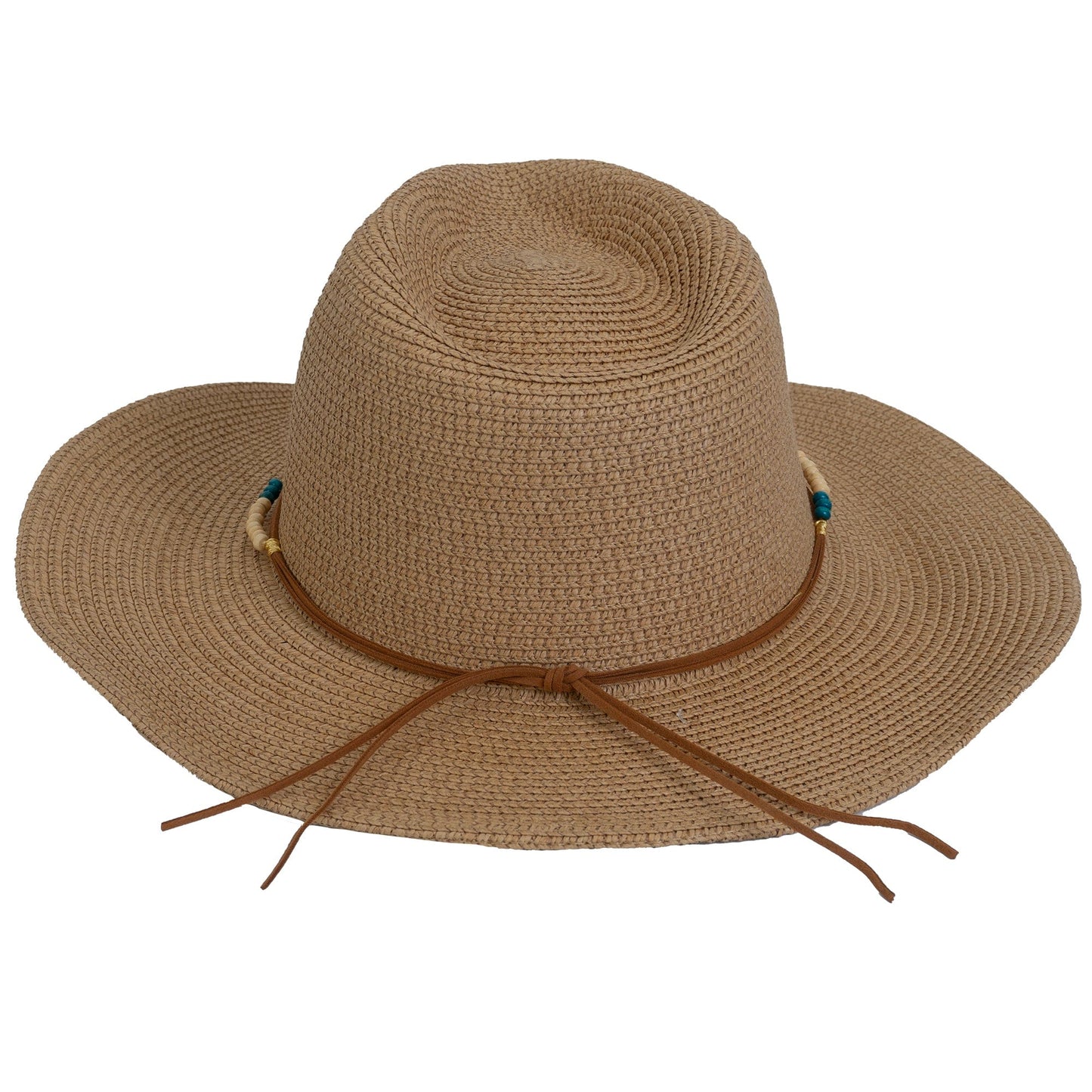 Magid Beaded Macrame Straw Cowboy Hat