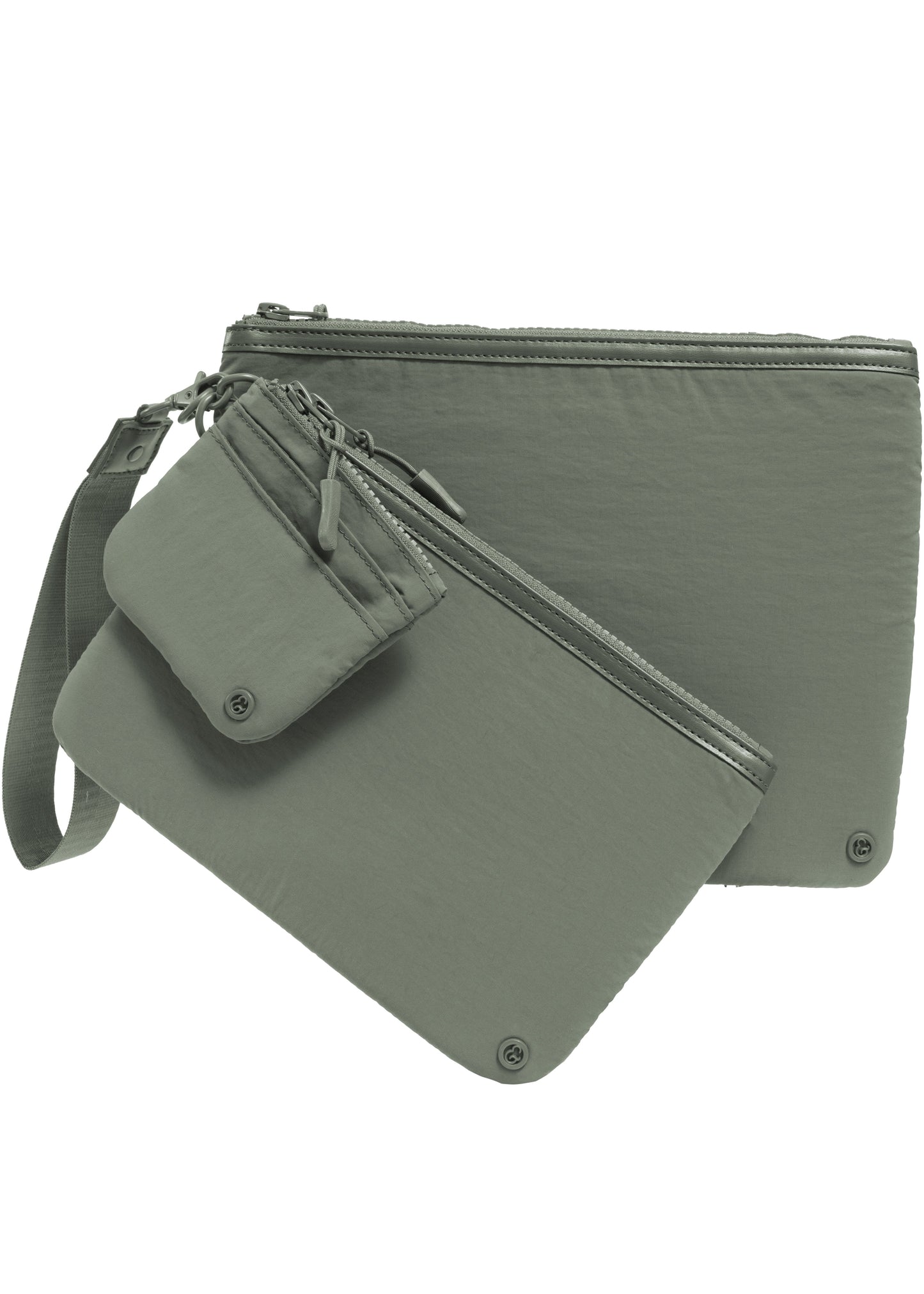 Joan & David The Hold-All Sport Nylon 4 Piece Set Wristlet Pouches, Card Case, Keychain Lanyard 4 Piece Set