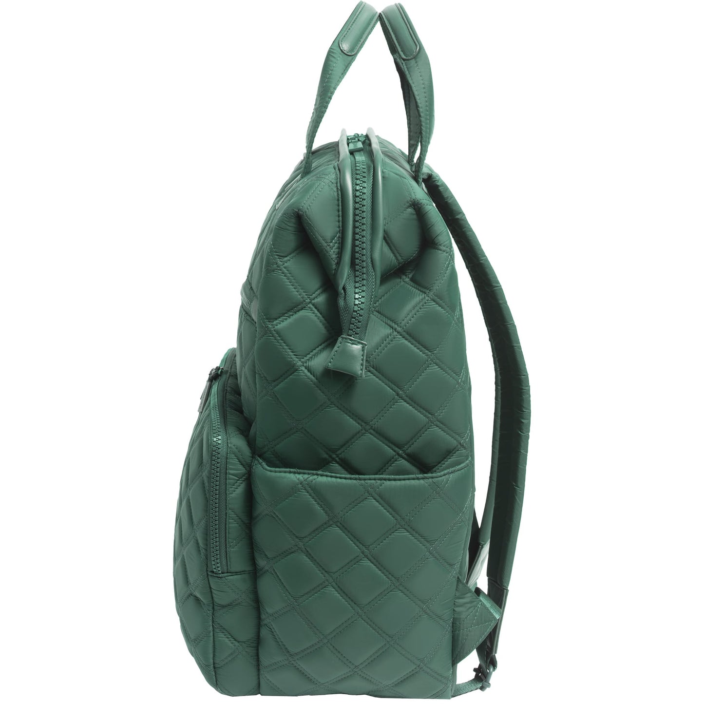 Joan & David Diamond Quilted Puffer Nylon Square Laptop Backpack