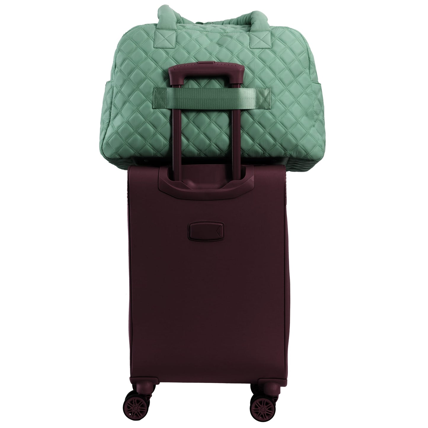 Joan & David Two Pocket Diamond Quilted 22 in. Duffel Bag