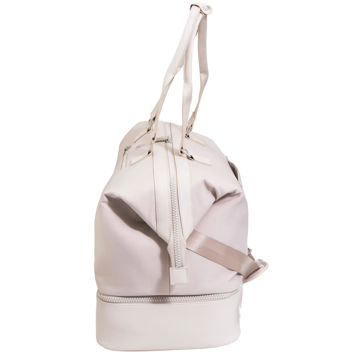 Max Studio Sport Nylon & Faux Leather Drop Bottom Duffel Bag