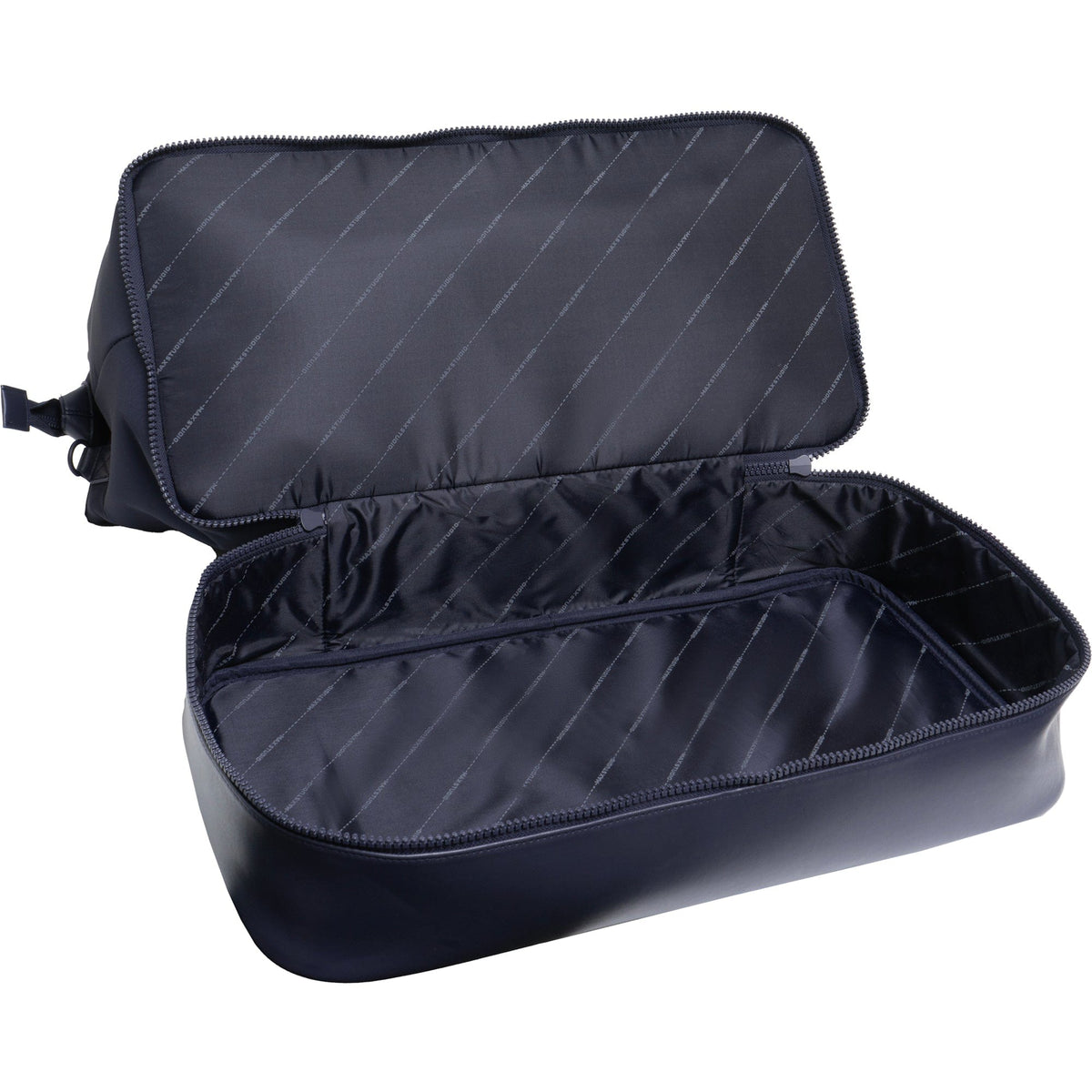 Max Studio Sport Nylon & Faux Leather Drop Bottom Duffel Bag