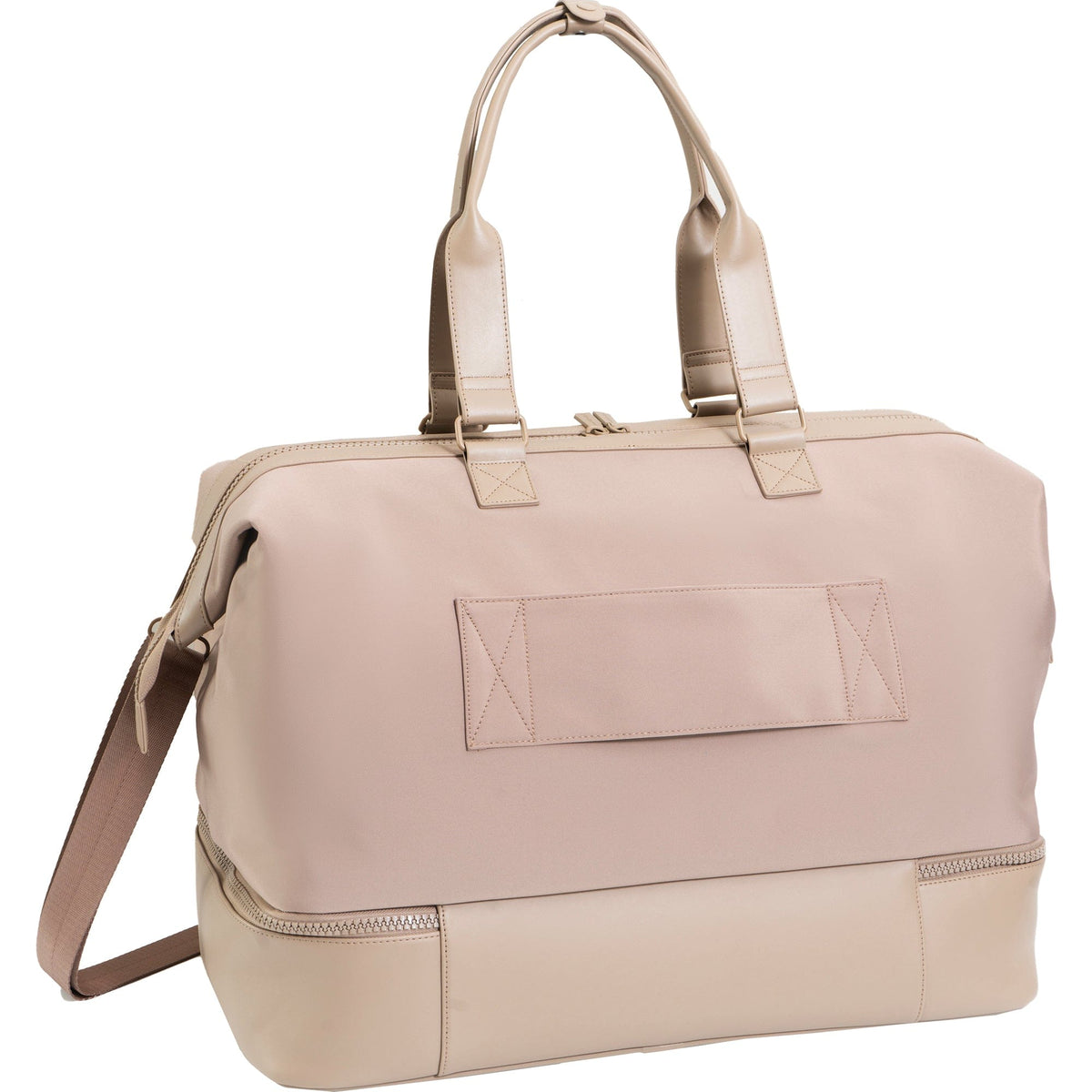 Max Studio Sport Nylon & Faux Leather Drop Bottom Duffel Bag