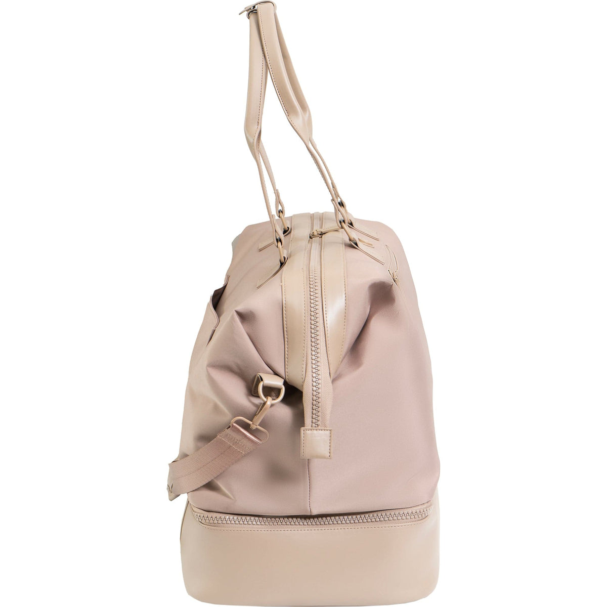 Max Studio Sport Nylon & Faux Leather Drop Bottom Duffel Bag