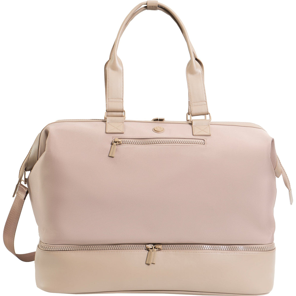 Max Studio Sport Nylon & Faux Leather Drop Bottom Duffel Bag
