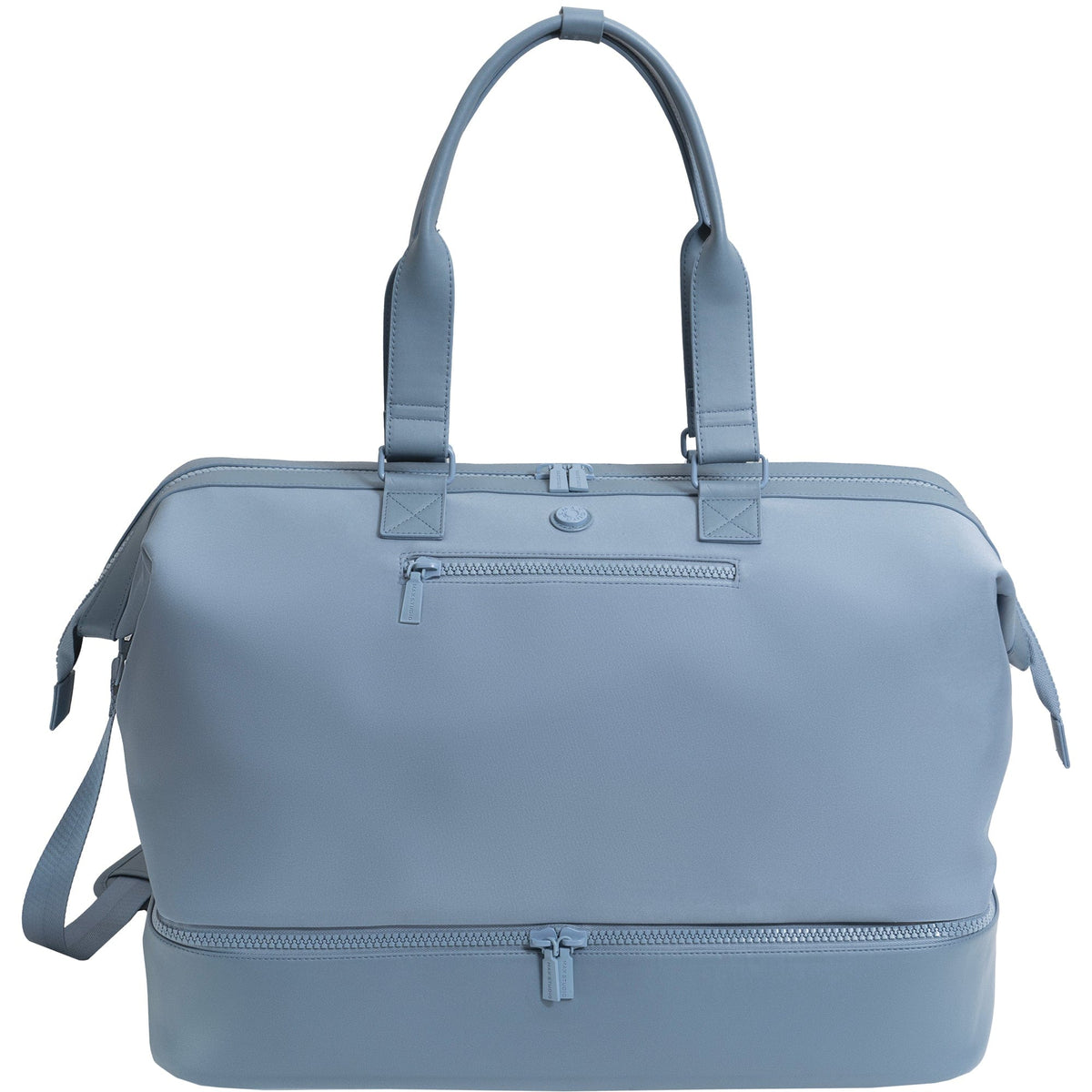 Max Studio Sport Nylon & Faux Leather Drop Bottom Duffel Bag