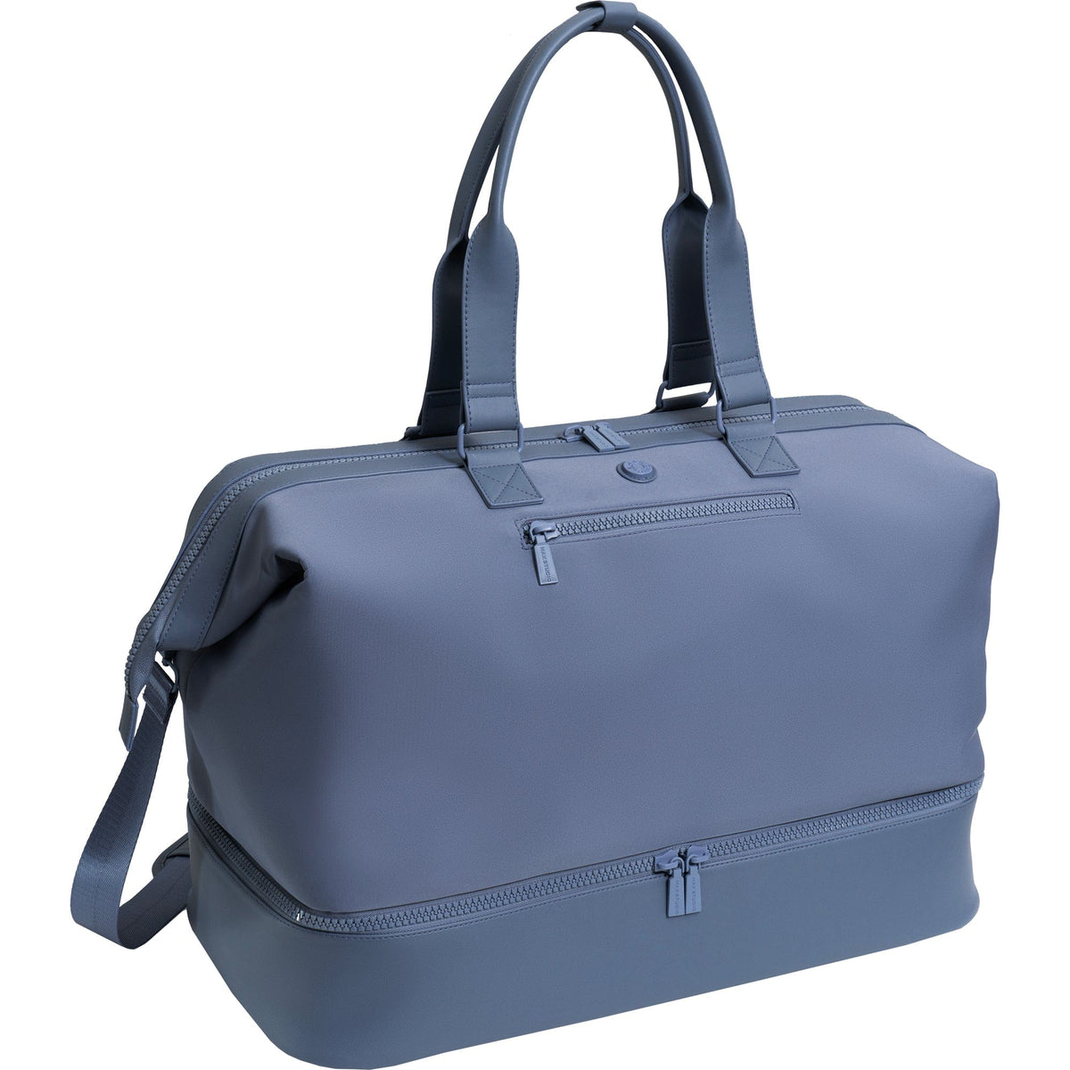 Max Studio Sport Nylon & Faux Leather Drop Bottom Duffel Bag