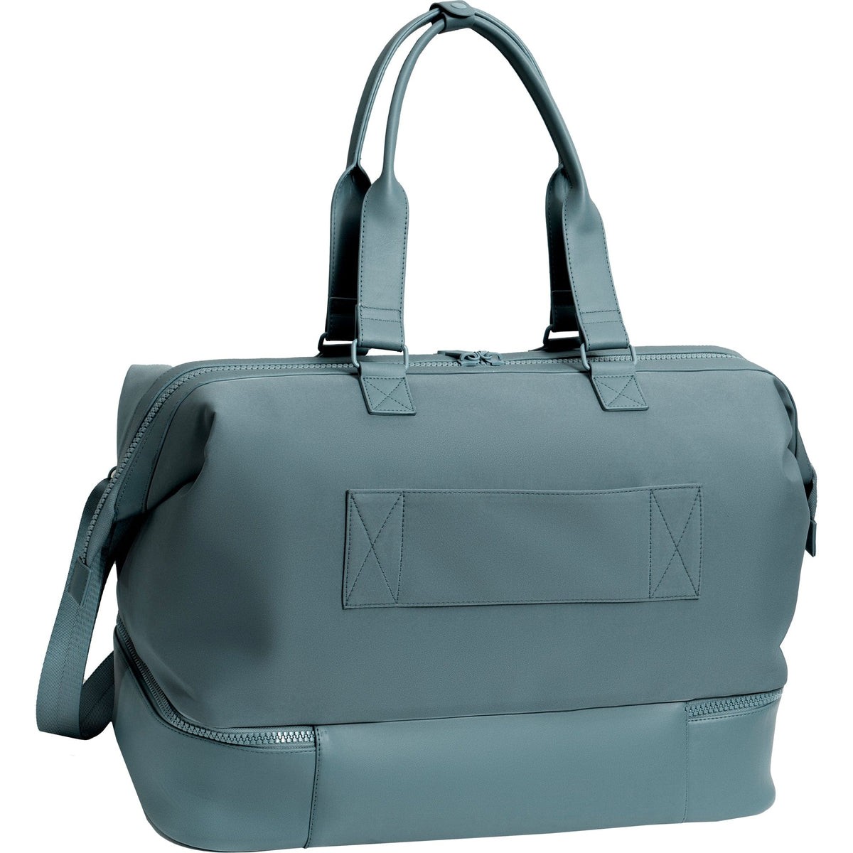 Max Studio Sport Nylon & Faux Leather Drop Bottom Duffel Bag