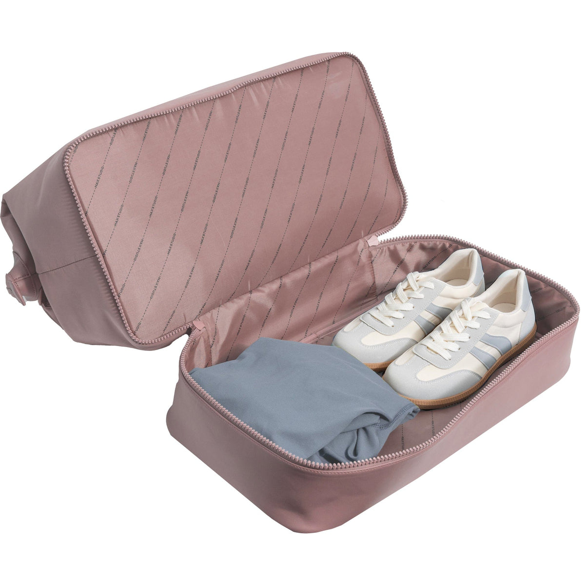 Max Studio Sport Nylon & Faux Leather Drop Bottom Duffel Bag