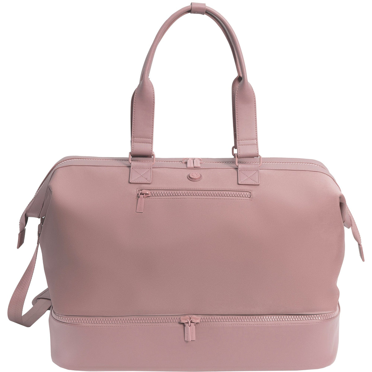 Max Studio Sport Nylon & Faux Leather Drop Bottom Duffel Bag