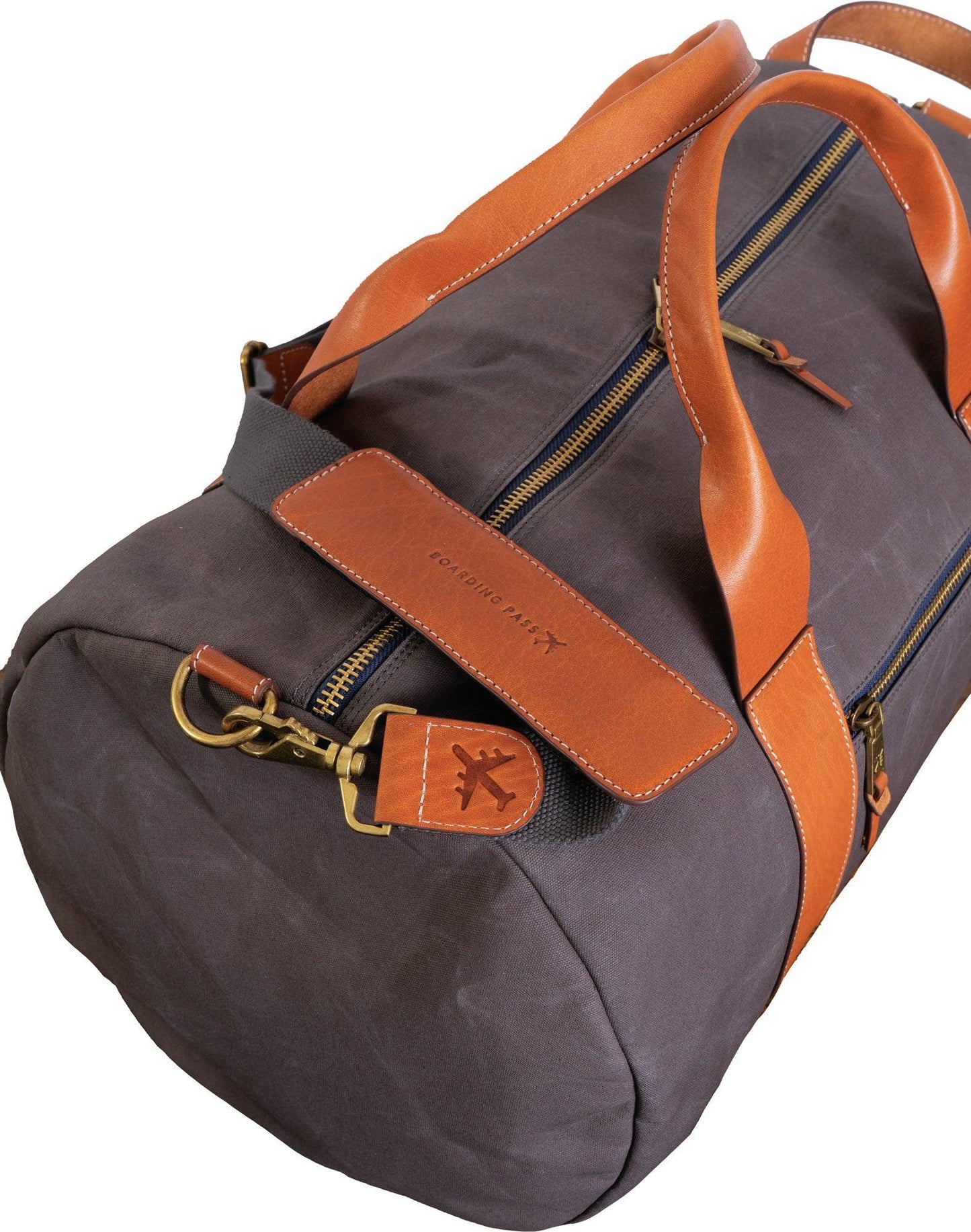 Boarding Pass The Voyager 21" Waxed Canvas Duffel - Grey