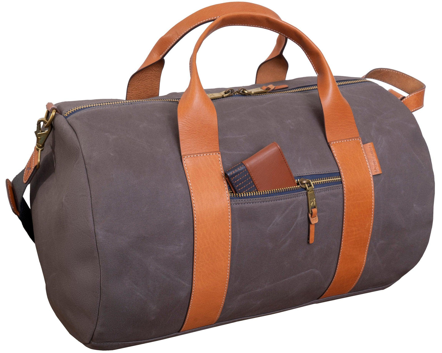 Boarding Pass The Voyager 21" Waxed Canvas Duffel - Grey