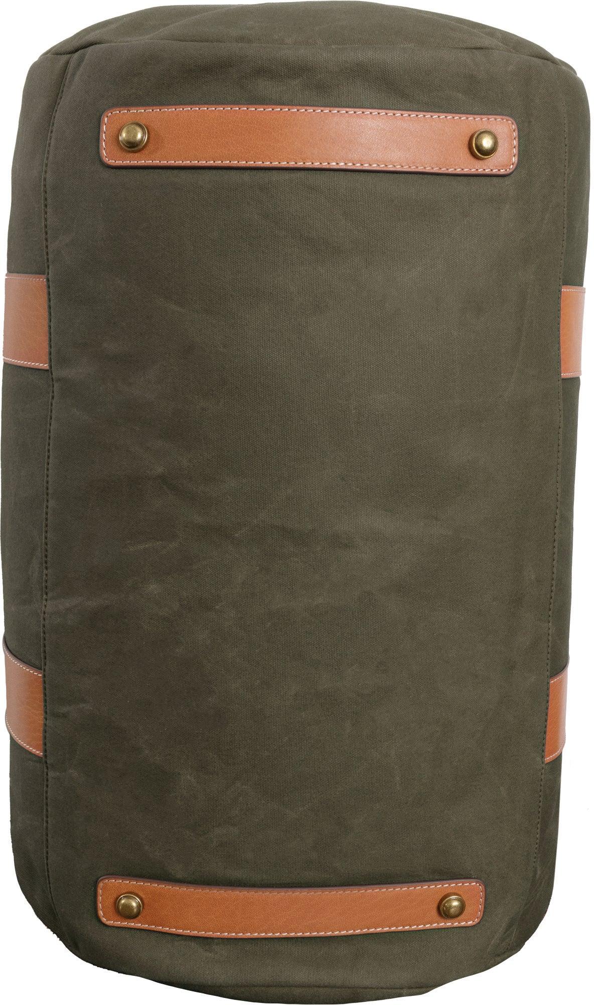 Boarding Pass The Voyager 21" Waxed Canvas Duffel - Olive