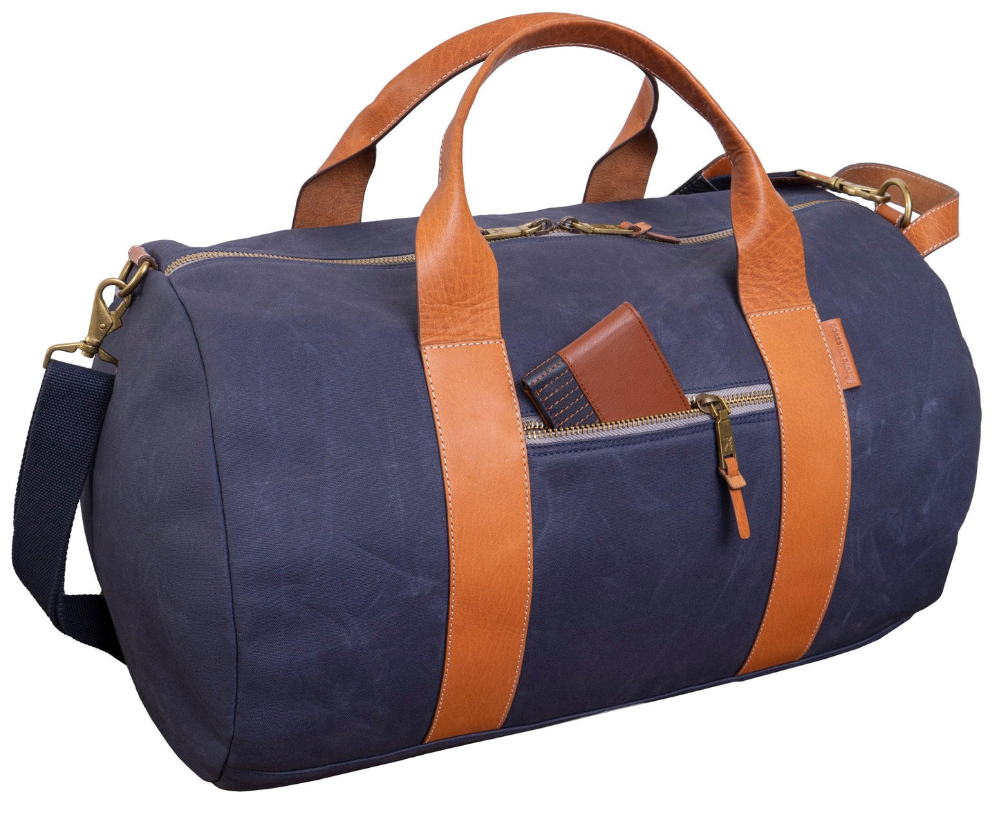 Boarding Pass The Voyager 21" Waxed Canvas Duffel - Navy