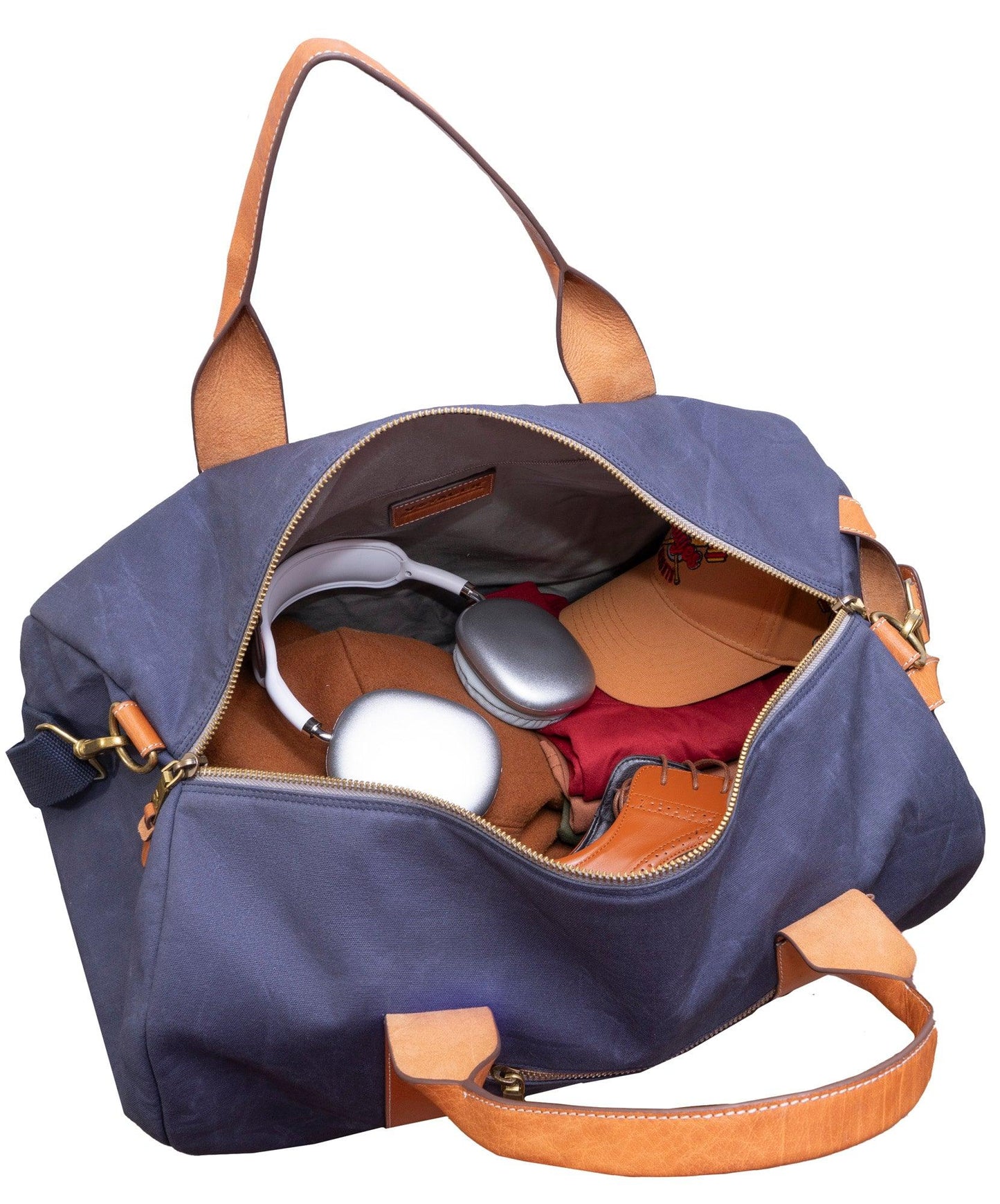 Boarding Pass The Voyager 21" Waxed Canvas Duffel - Navy