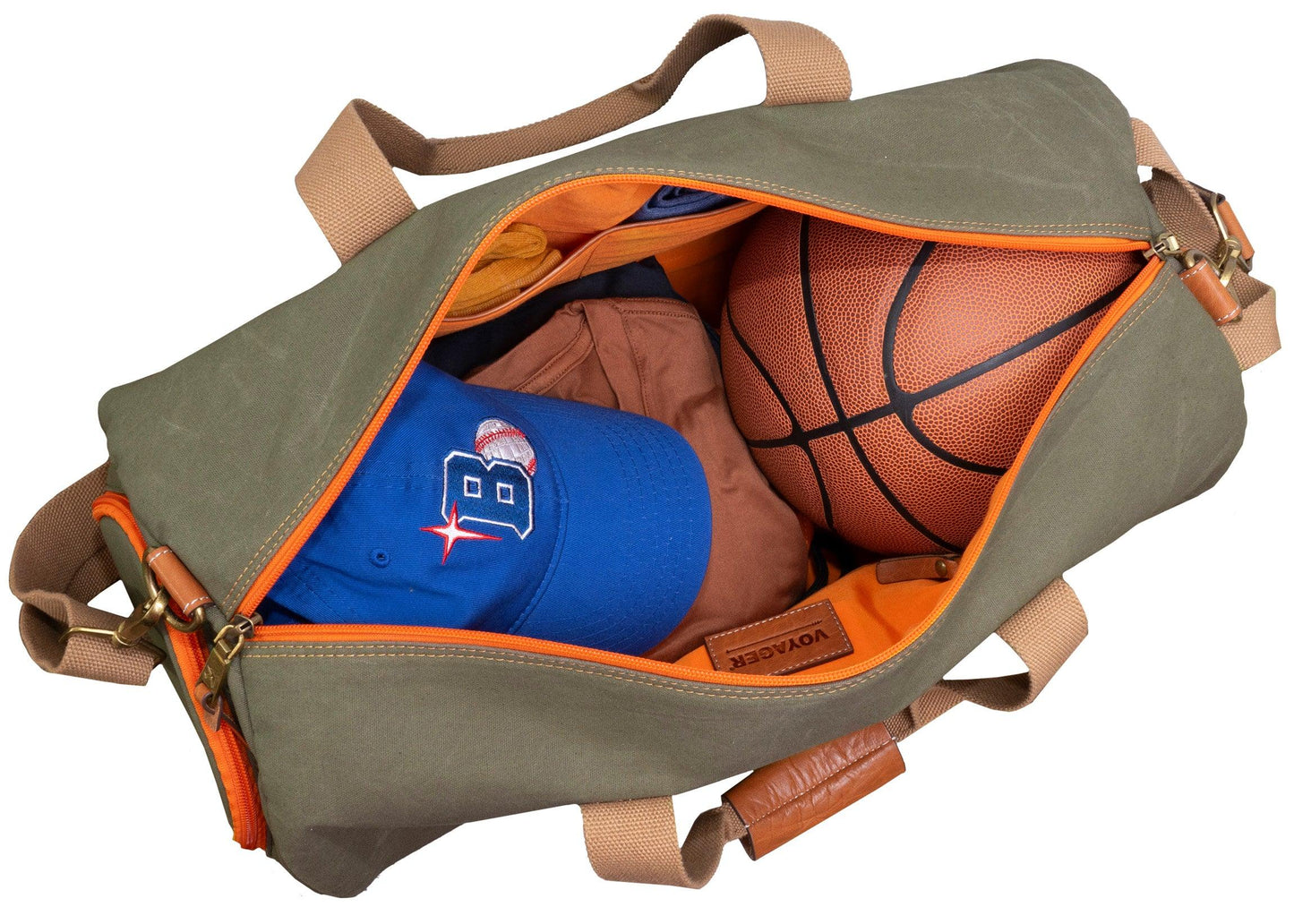 Voyager 20"Waxed Canvas Shoe Pocket Duffel