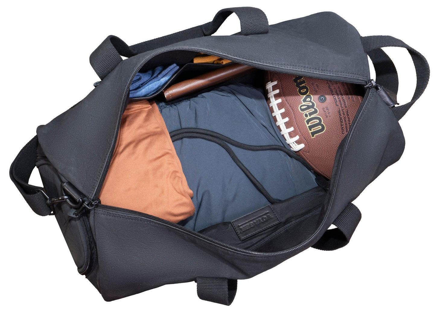 Voyager 20"Waxed Canvas Shoe Pocket Duffel