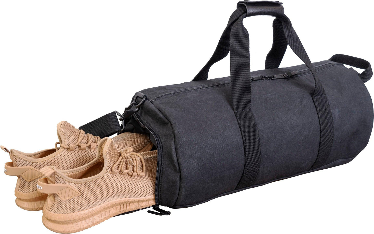 Voyager 20"Waxed Canvas Shoe Pocket Duffel