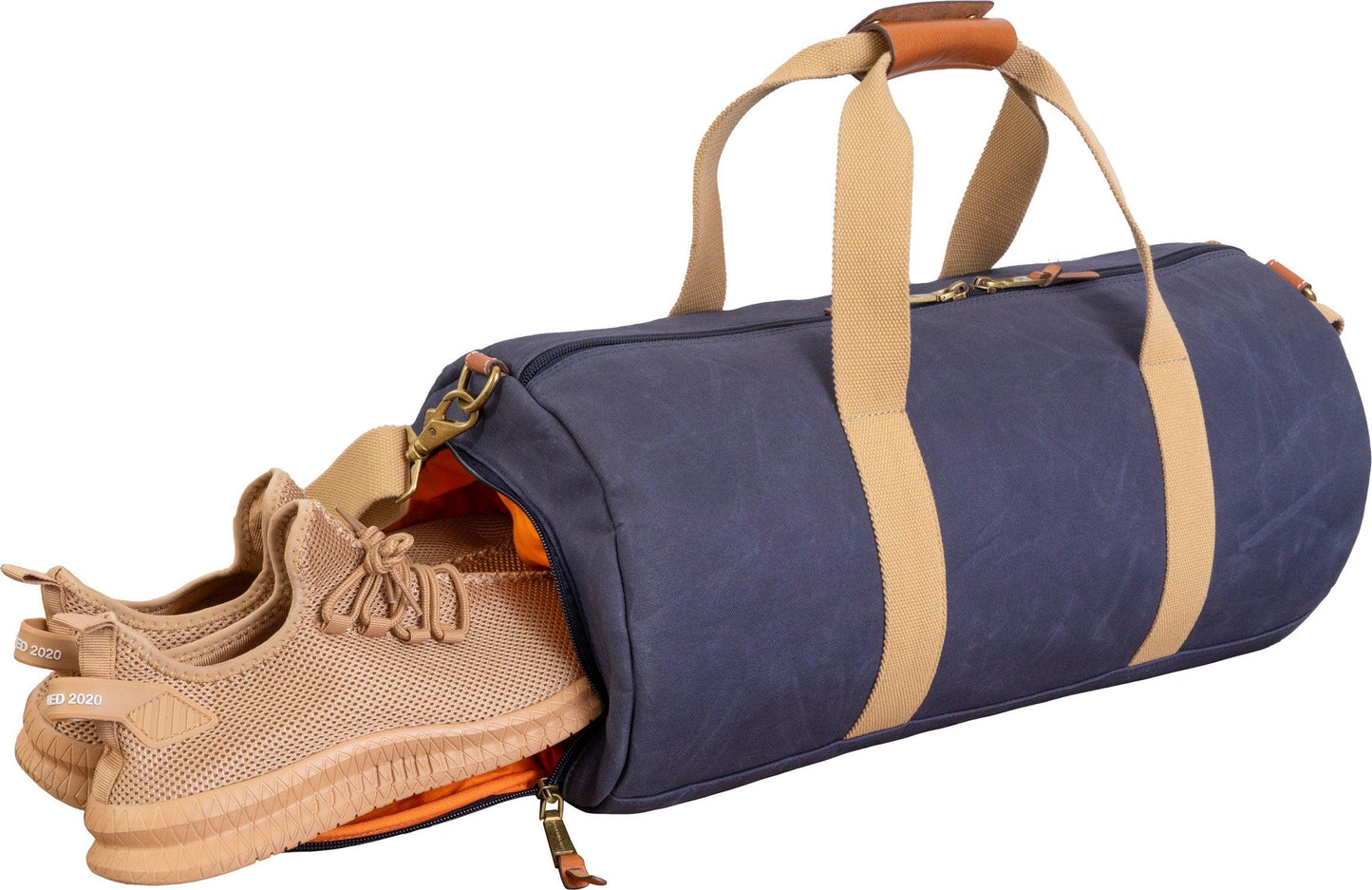 Voyager 20"Waxed Canvas Shoe Pocket Duffel