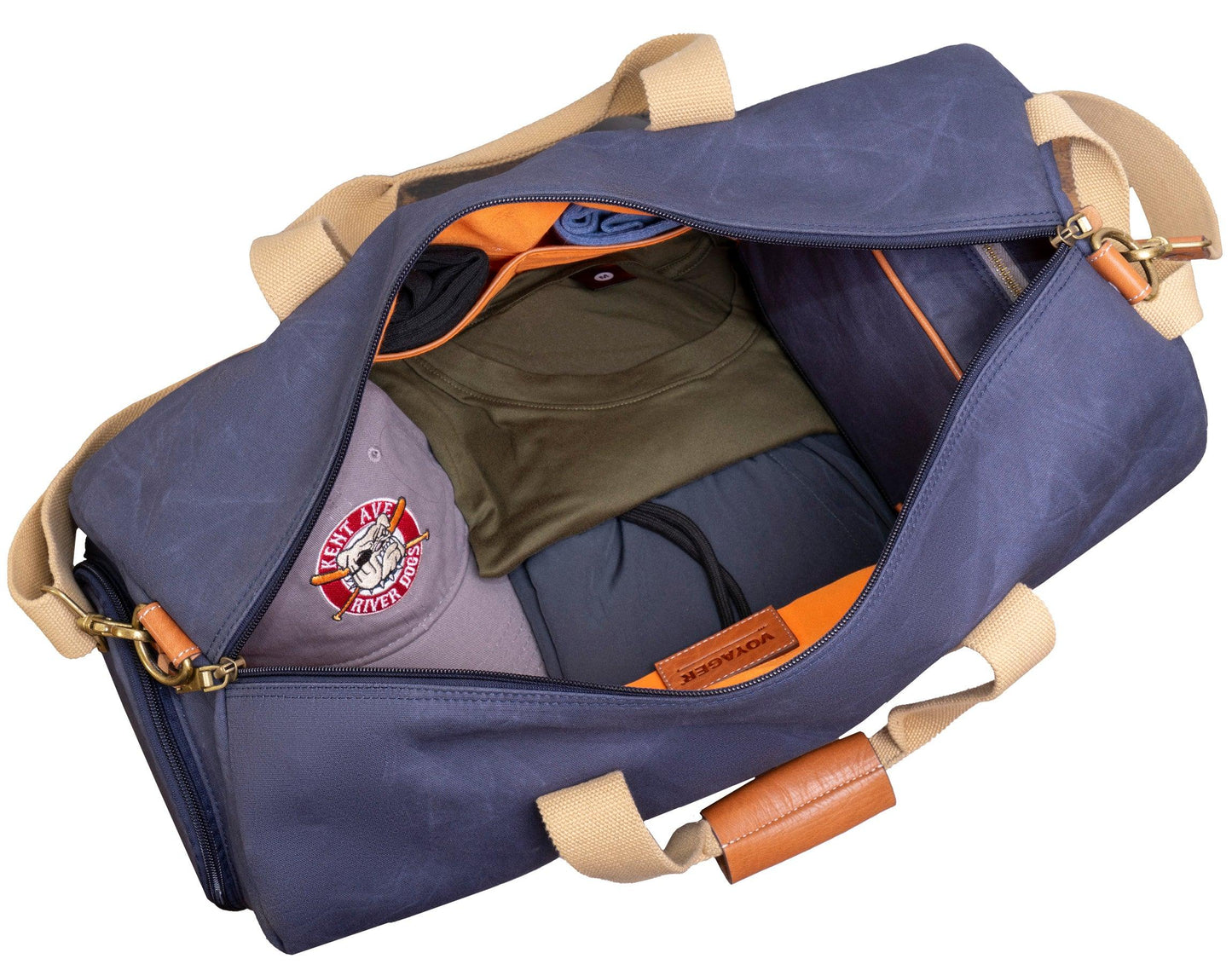 Voyager 20"Waxed Canvas Shoe Pocket Duffel