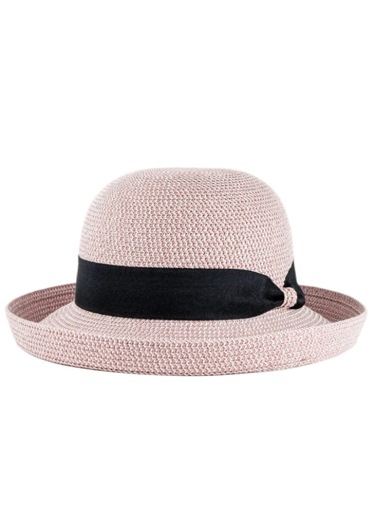 Magid Two Tone Straw Bow Kettle Hat
