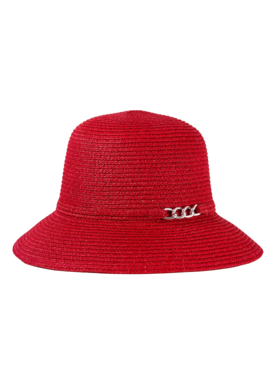 Magid Chain Accent Straw Bucket Hat