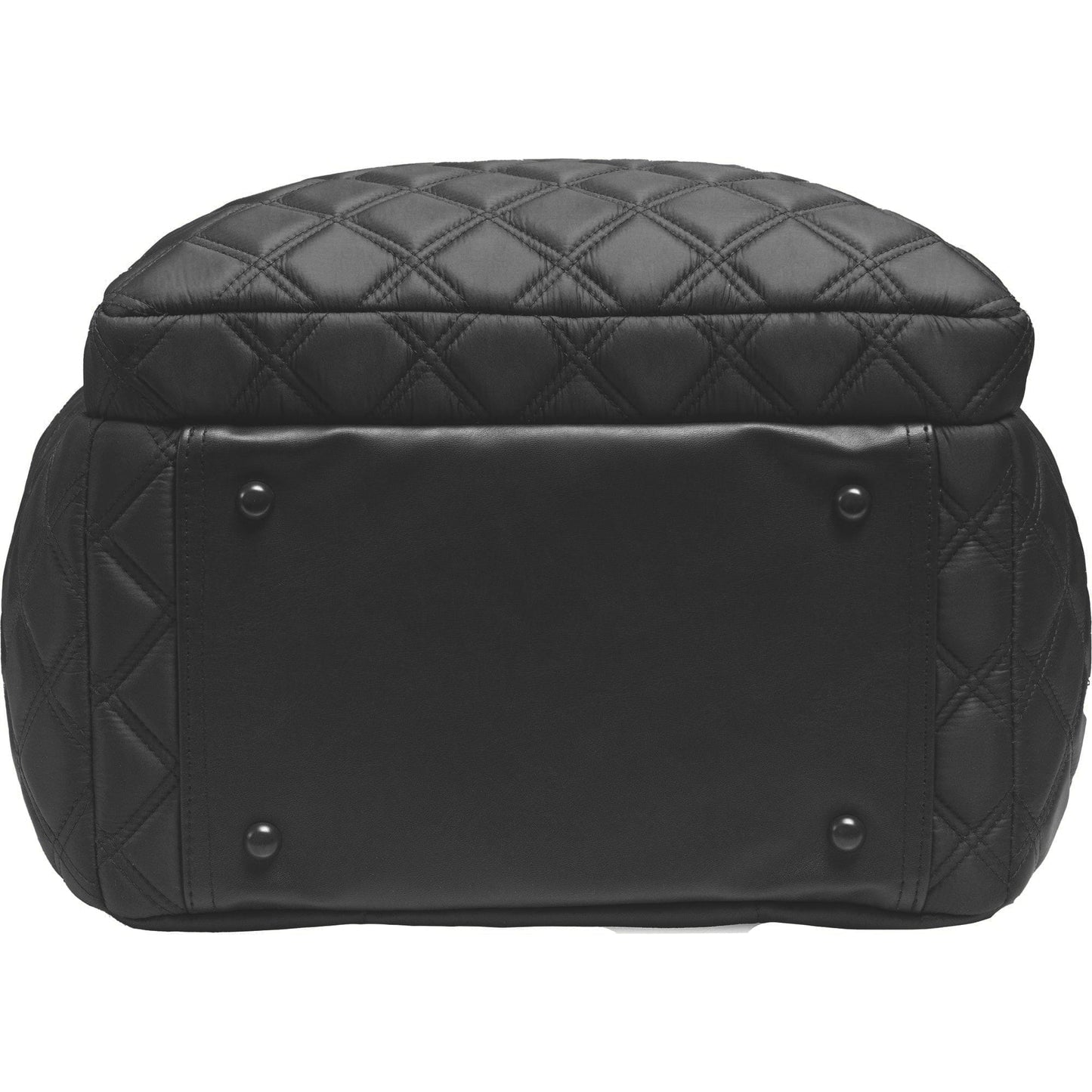Joan & David Diamond Quilted Puffer Nylon Square Laptop Backpack