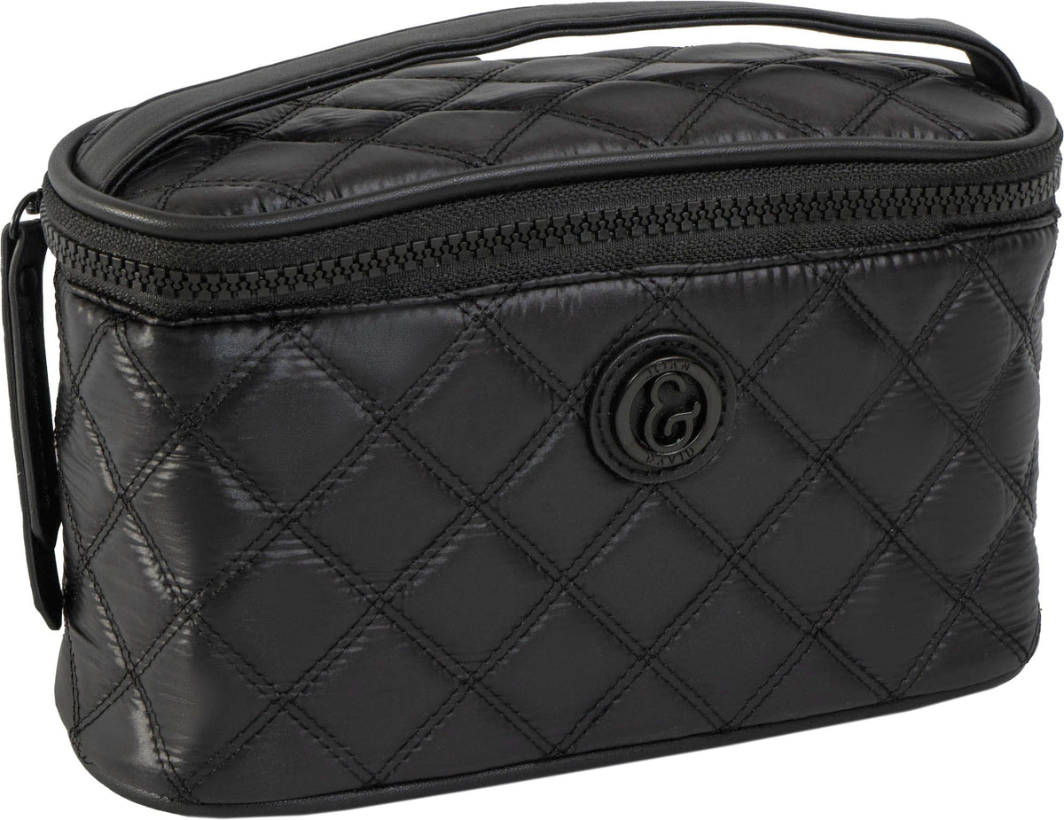 Joan & David The Diamond Quilted Nylon 4 Piece Toiletry Set