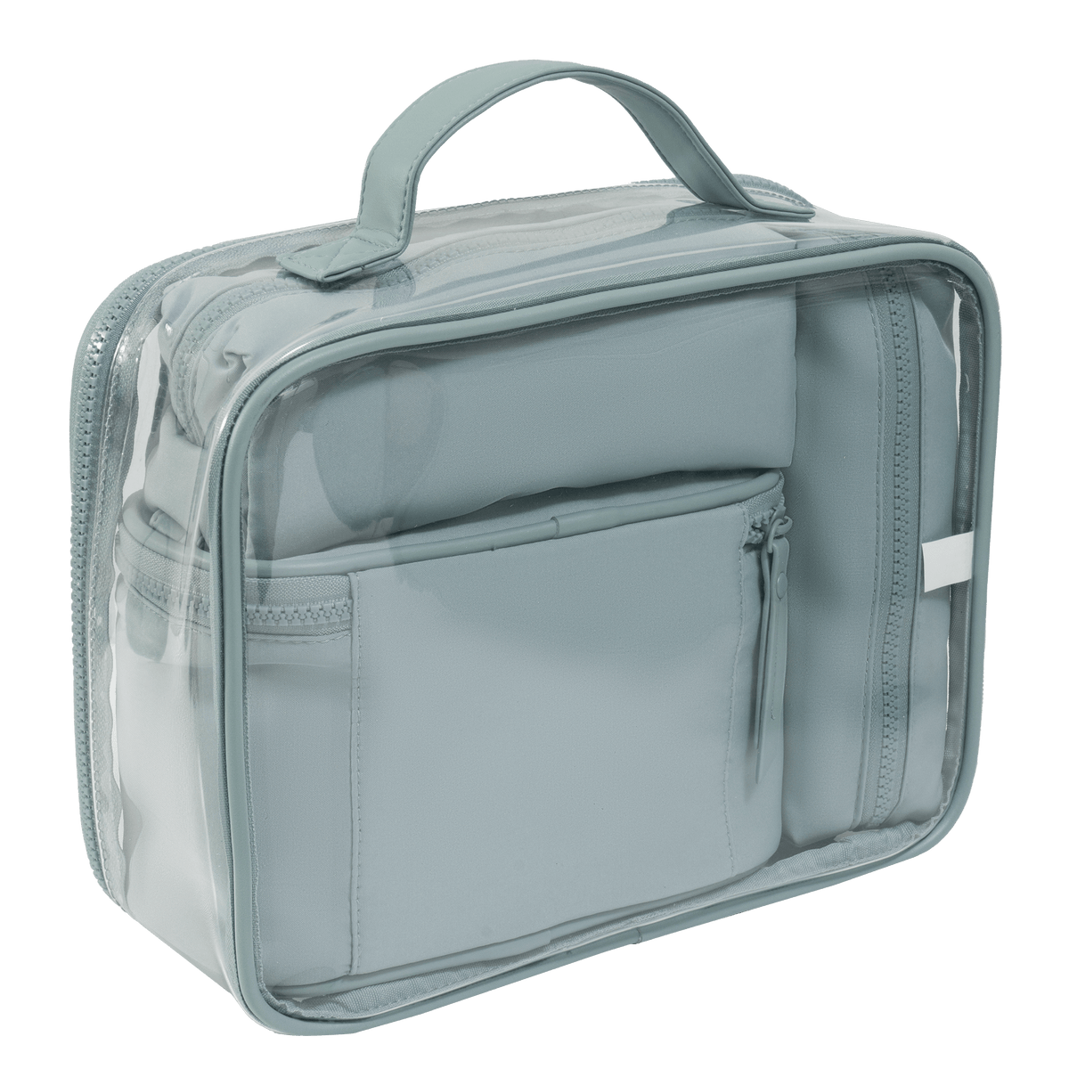 Joan & David Tonal Sport Nylon 4-Piece Clear Cosmetic Bag Set