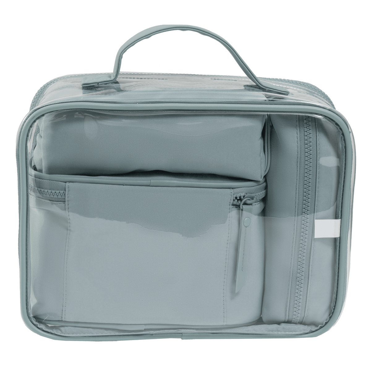 Joan & David Tonal Sport Nylon 4-Piece Clear Cosmetic Bag Set