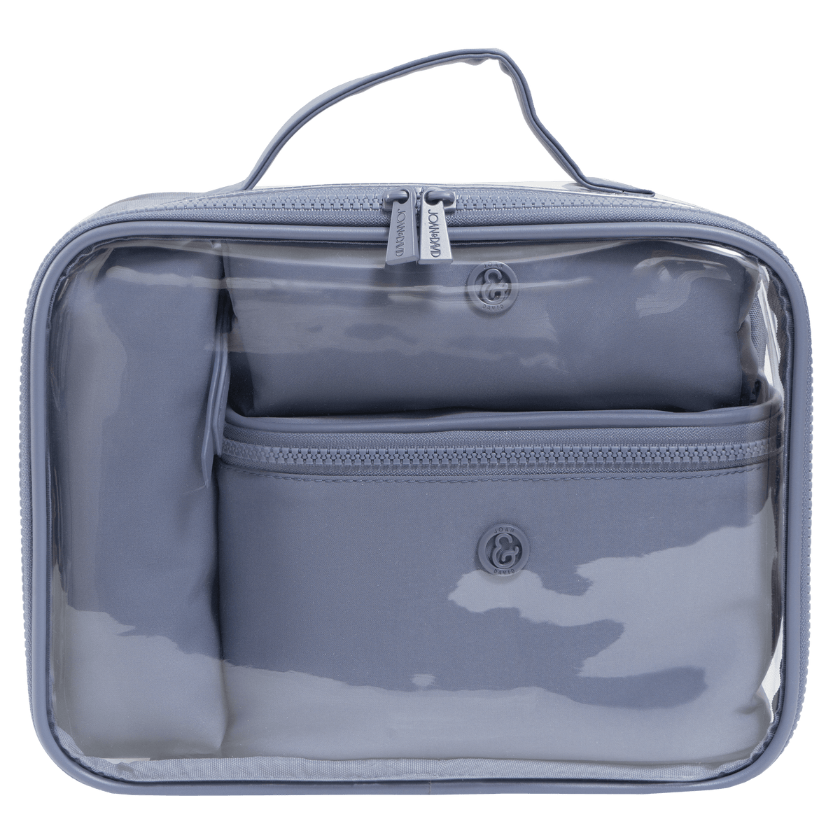 Joan & David Tonal Sport Nylon 4-Piece Clear Cosmetic Bag Set