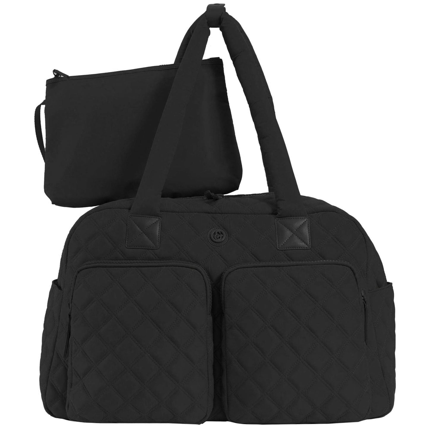 Joan & David Two Pocket Diamond Quilted 22 in. Duffel Bag