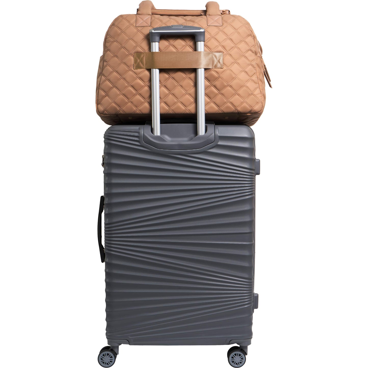 Joan & David Two Pocket Diamond Quilted 22 in. Duffel Bag