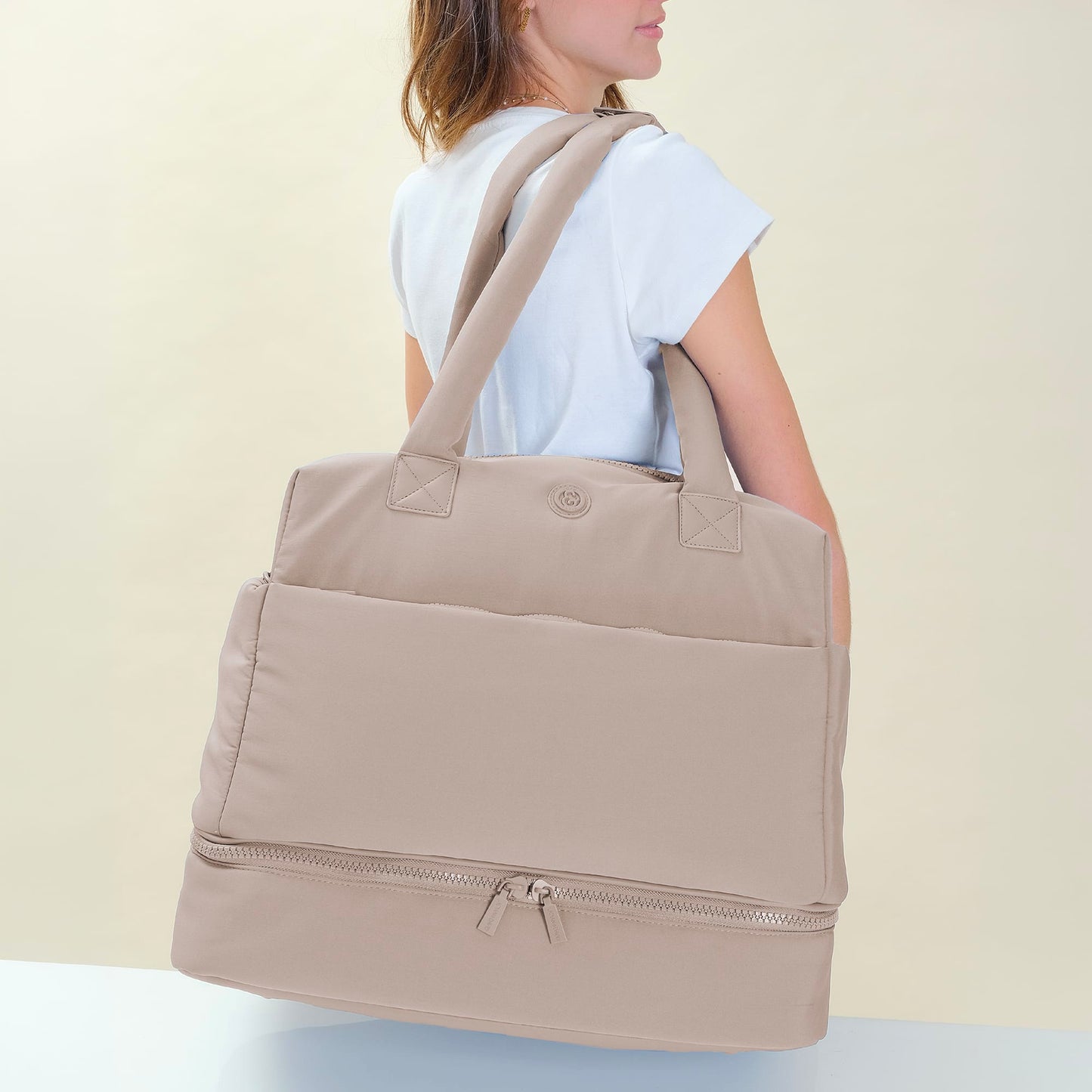 Joan & David The Lainey Sport Nylon Drop Bottom Duffel Bag