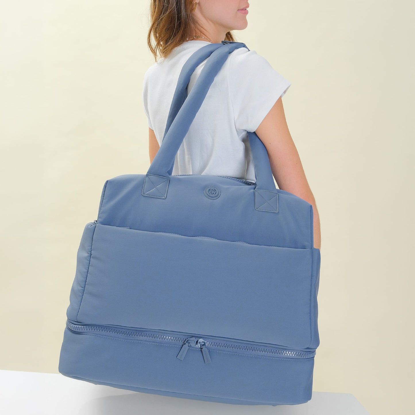 Joan & David The Lainey Sport Nylon Drop Bottom Duffel Bag