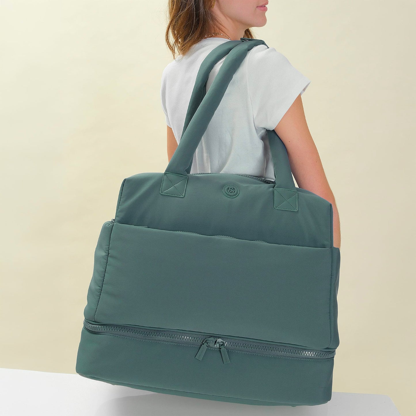 Joan & David The Lainey Sport Nylon Drop Bottom Duffel Bag