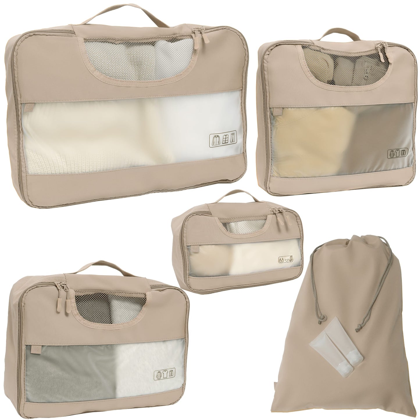 Joan & David 6 Piece Travel Packing Cube Set