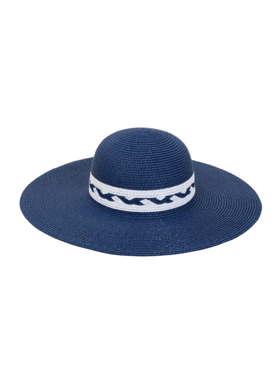 Max Studio Straw Braided Crown Floppy Sun Hat