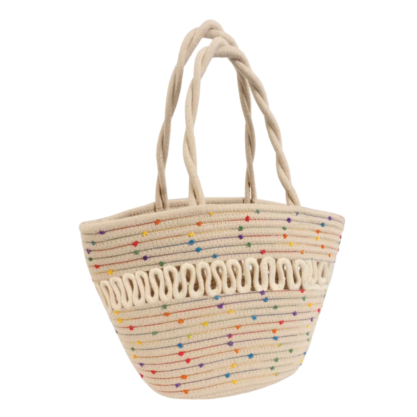 Magid Confetti Woven Twist Shoulder Tote