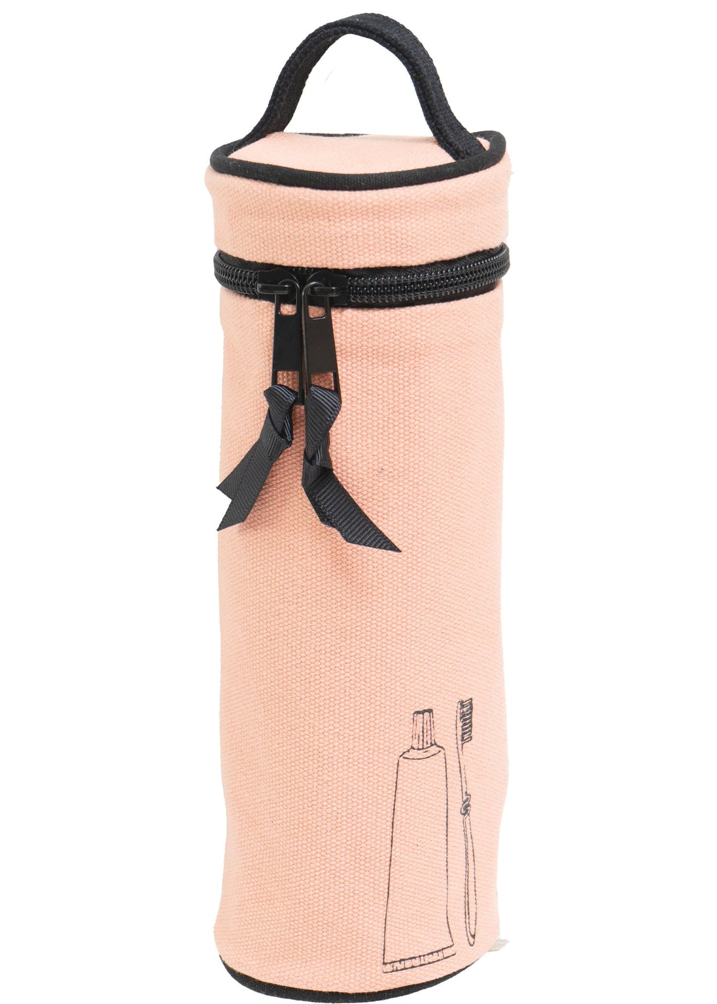La L'Amour 16oz Cotton Canvas Top Handle Cylinder Toothbrush Case